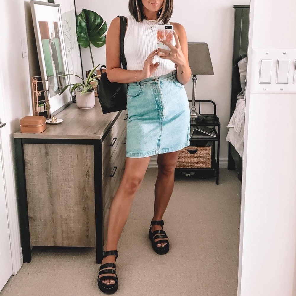 vintage Gap denim pencil skirt